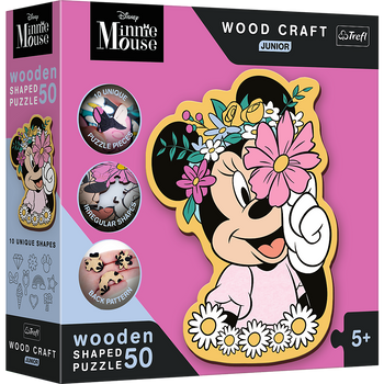 Puzzle 50 drewniane Wood Craft Junior W świecie Minnie 20200