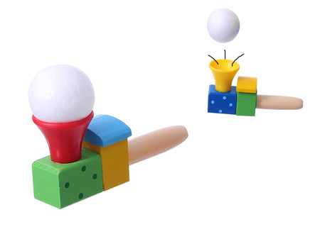 Dmuchawka drewniana lokomotywa mix. 1 szt.