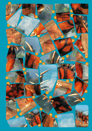 Dinozaury. Naklejkowe puzzle