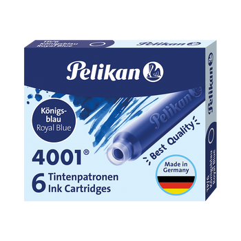 Naboje atramentowe Pelikan krótkie niebieskie 6 sztuk