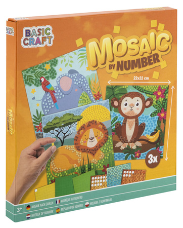 Mozaika wyklejanie po numerach pomarańczowa Zwierzęta