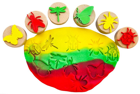 Zestaw drewnianych stempli Owady