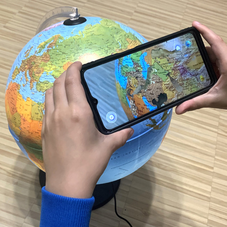 Globus podświetlany fizyczny polityczny 25 cm Rico