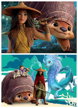 Puzzle 2x25 Raya i ostatni smok drewniane 110524