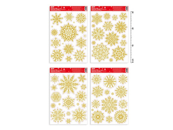 Naklejki bożonarodzeniowe brokat 20x30cm VA010