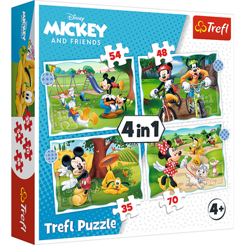 Puzzle 4w1 (35,48,54,70) Fajny dzień Mickiego 34604