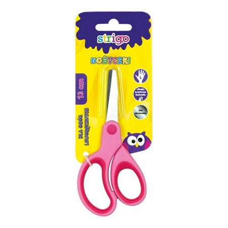 Nożyczki dla dzieci leworęcznych Strigo różowe