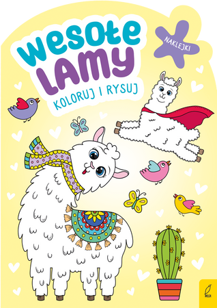 Wesołe lamy. Koloruj i rysuj
