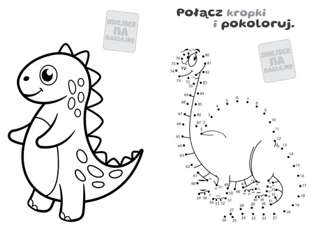 Dinozaury. Baw się i koloruj