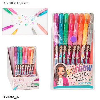 Brokatowe tęczowe żelopisy Top Model 12192A