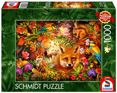 Puzzle 1000 PQ Kwiaty futro i pióra 113386