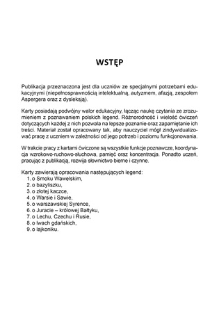 Karty pracy z tekstami do czytania ze zrozumieniem dla uczniów ze specjalnymi potrzebami edukacyjnymi