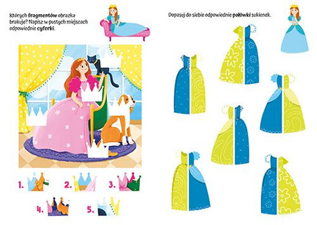 Księżniczki - wypukłe naklejki. Zagadkowy zawrót głowy