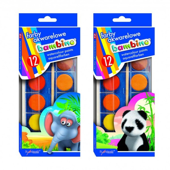 Farby akwarelowe Bambino 12 kolorów 32965