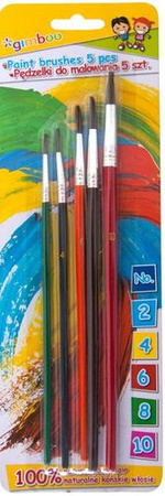 Pędzelki gimboo 5 sztuk 2/4/6/8/10 blister