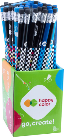 Display Ołówek trójkątny z gumką Skate Happy Color 72 szt.