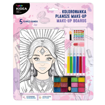 Kolorowanka plansze make-up Kidea