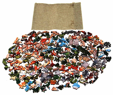 Puzzle 200 drewniane kolorowe Wielki Mur Chiński