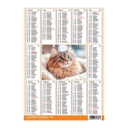Kalendarz 2026 Plakietka 1szt.mix