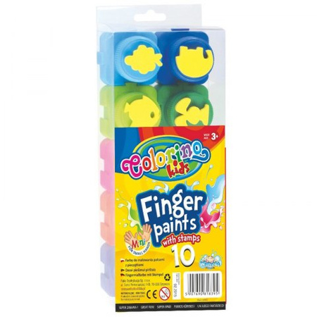 Farby do malowania palcami Colorino Kids 10 kolorów