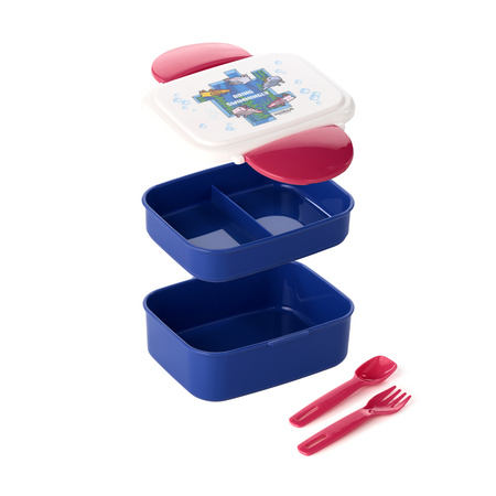 Śniadaniówka ze sztućcami Minecraft Axolotl LBOX114