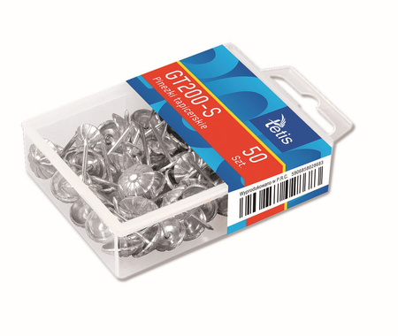 Pinezki tapicerskie srebrne Tetis 50 sztuk