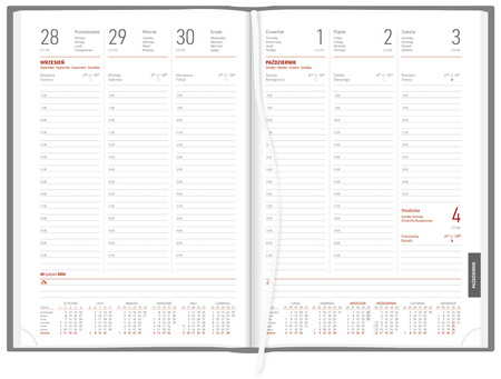 Kalendarz 2026 Aluminium Standard A4 tygodniowy czarny