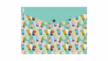 Teczka koperta A4 pp z nadrukiem bubble tea