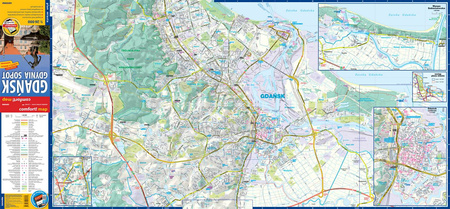 Gdańsk Gdynia Sopot plan Trójmiasta 1:26 000 laminat 2023