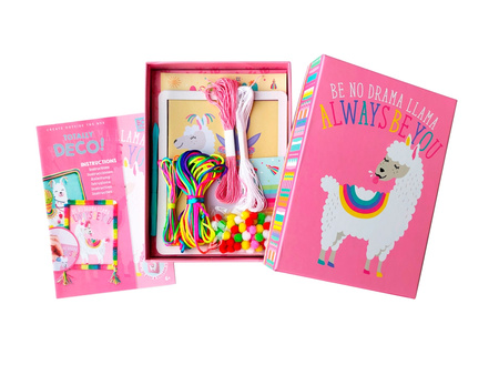 Zestaw artystyczny Lama i pompony Box Candiy