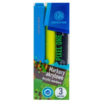 Markery trójkątne akrylowe Astrapen Pixel One 3 kolory