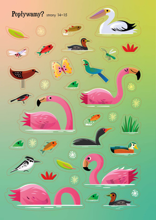 Flamingi. Lubię naklejać