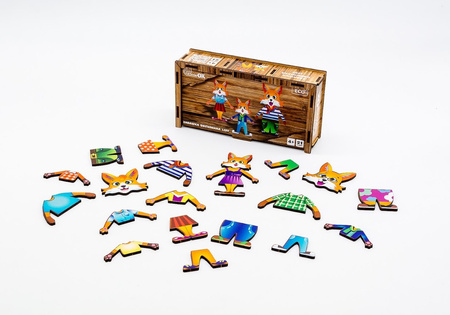 Układanka drewniana Lisy