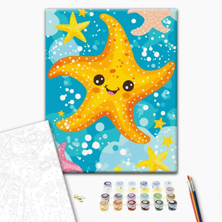 Malowanie po numerach BRUSHME 30x40 cm Kids Rozgwiazda