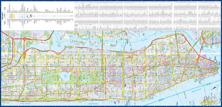 New York city street map 1:75 000 laminat 2025