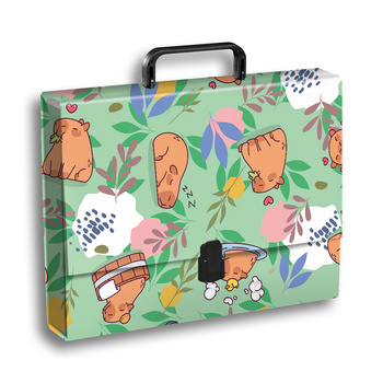 TECZKA Z RĄCZKĄ A4 T 0120 KAPIBARA ŁĄKA FOLIA MAT NIERYSUJĄCA