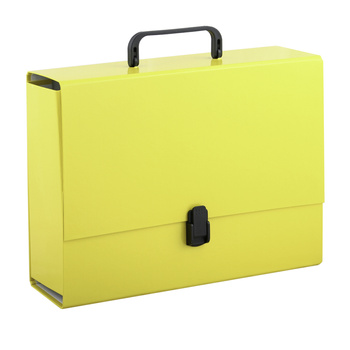 Teczka z rączką A4 10 cm Penmate żółta pastelowa