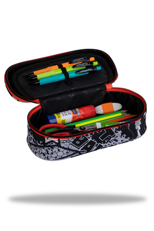 Piórnik owalny Coolpack campus grey ball