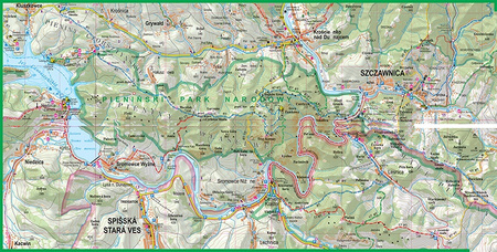 Pieniny mapa turystyczna laminat mini 2020