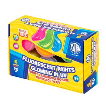 Farby fluorescencyjne Astra 6 kolorów po 20 ml