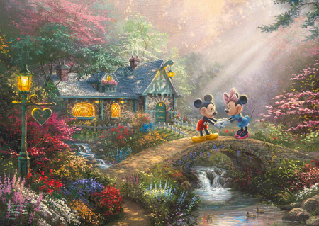 Puzzle 500 PQ T. Kinkade puszka Miki i Minnie 110801