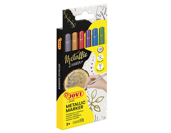 Flamastry  metalizowane decor 6 kolorów