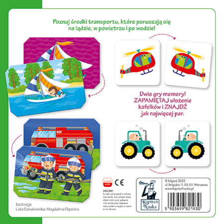 Gra Memory Super pojazdy Kapitan Nauka