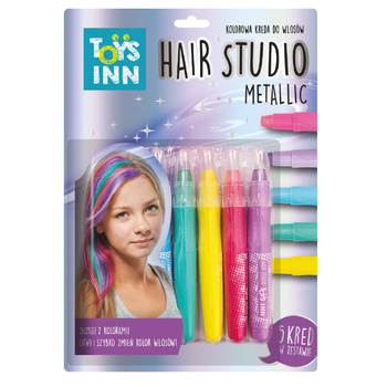Kreda do włosów metalic 5 sztuk ToysInn
