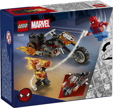 Lego Super Heroes Spider-Man kontra Ghost Rider na motocyklu 76335