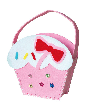 Moja torebka z filcu Babeczka