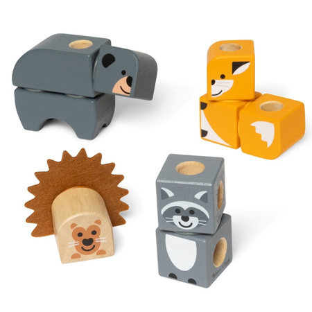 Mellisa&Doug Drewnienie klocki Blockables Zwierzątka