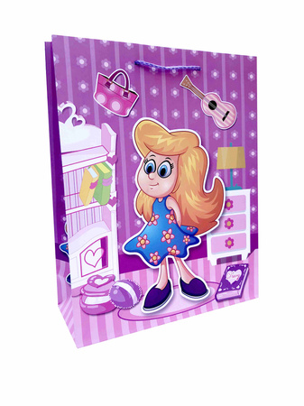 Torebki prezentowe dziewczynka JP559C 12 sztuk