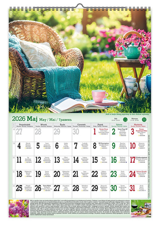 Kalendarz 2026 ścienny Poradnik działkowca i ogrodnika A3 VD16