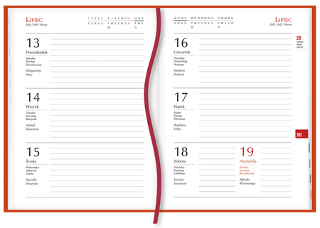 Terminarz 2026 Marta B6 tygodniowy niebieski